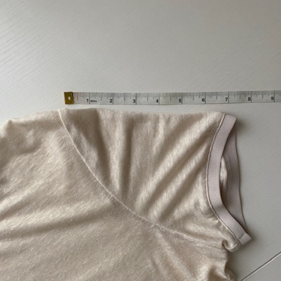 PER SE by Carlisle Women Linen Tunic Asymmetrical Sheer Hem Size 12 - Picture 12 of 12